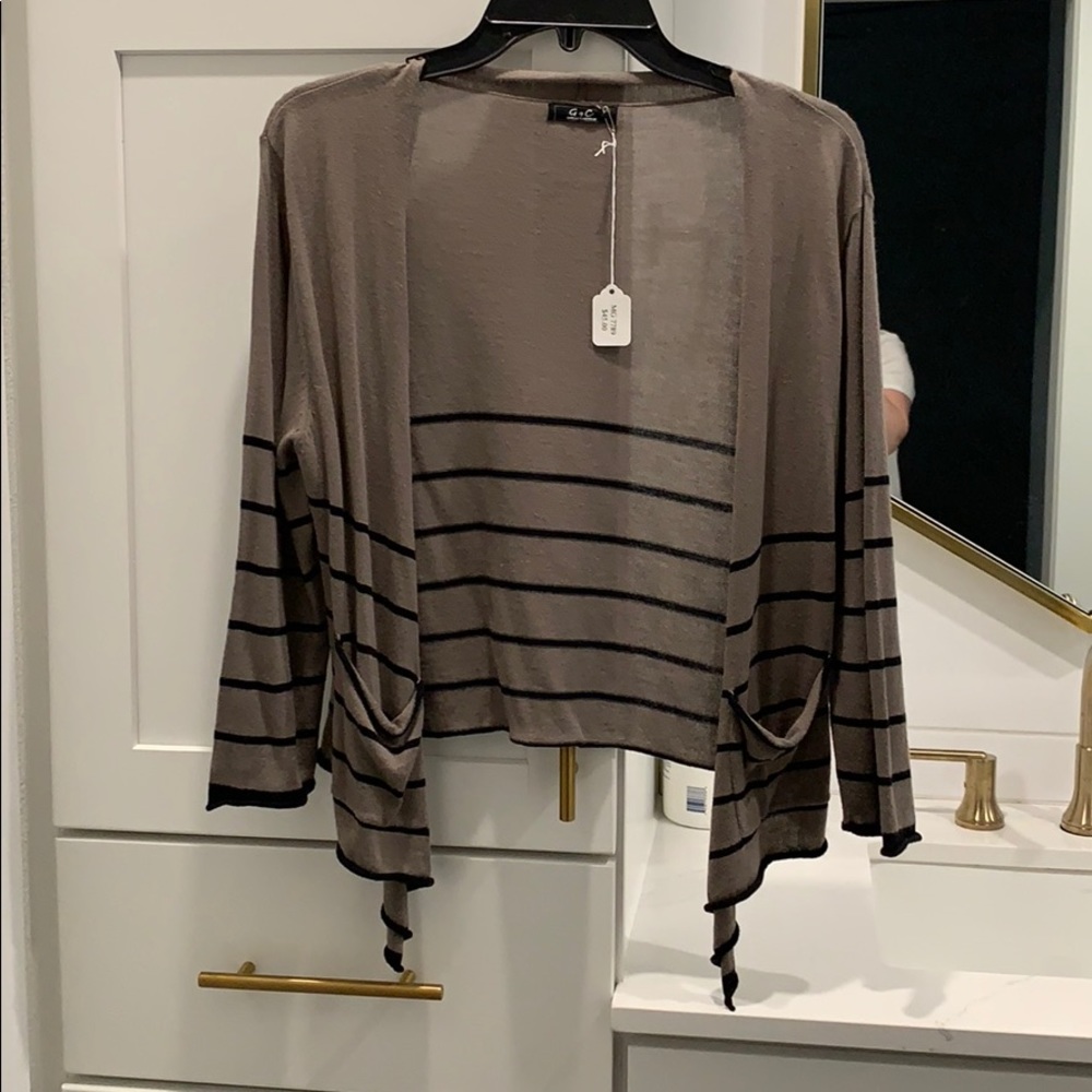 Open front  or tie front cardigan